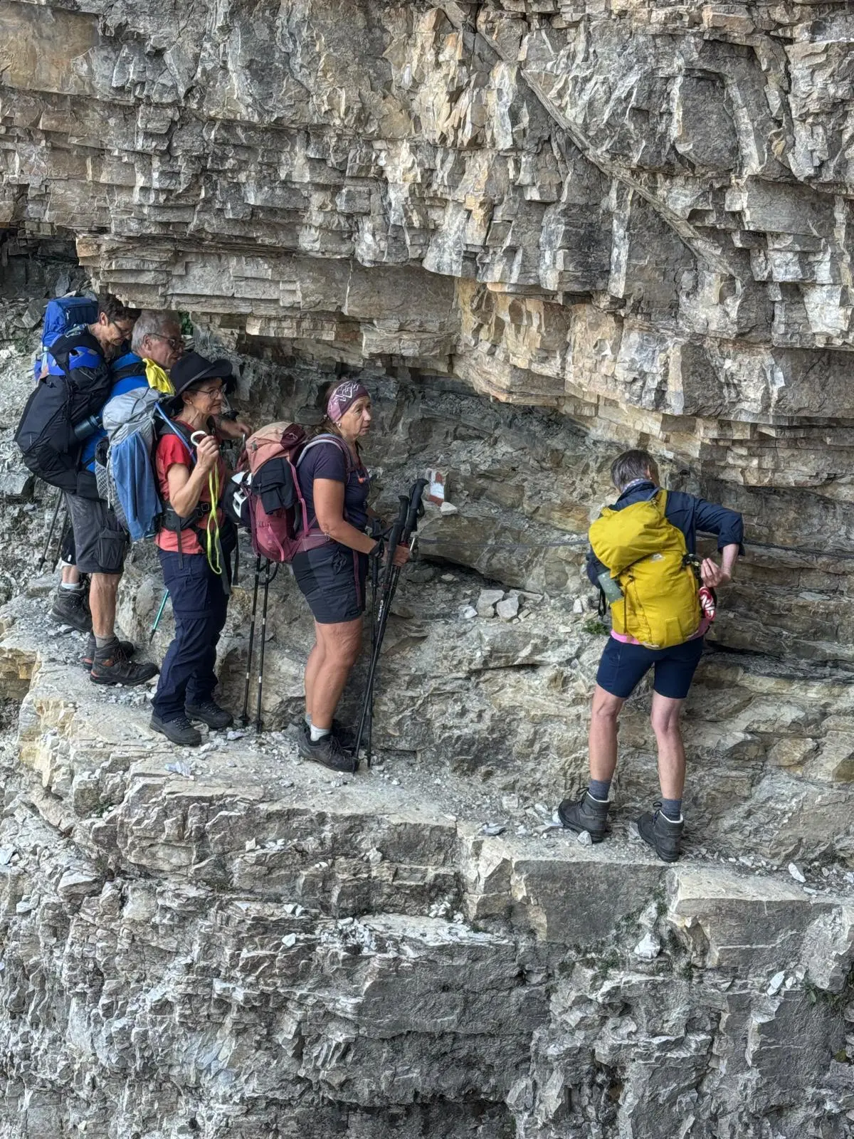 Schmales Band mit Eigensicherung | © DAV Koblenz