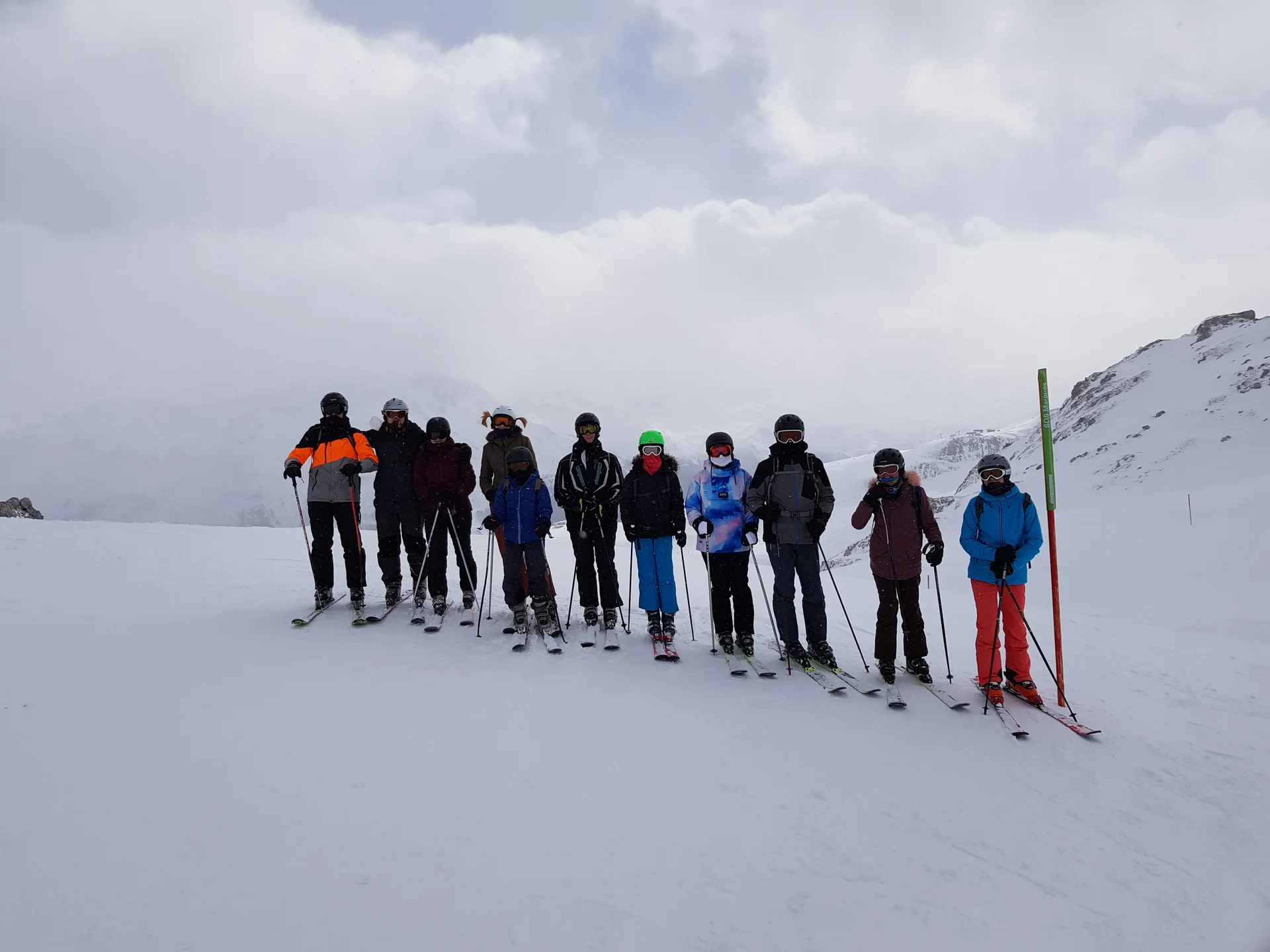 Vor der Abfahrt im Schneesturm | © DAV Koblenz