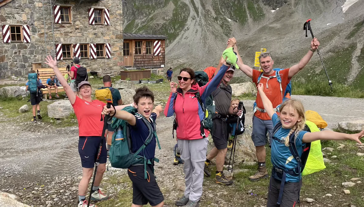 Ankunft Darmstädter Hütte | © Familiengruppe