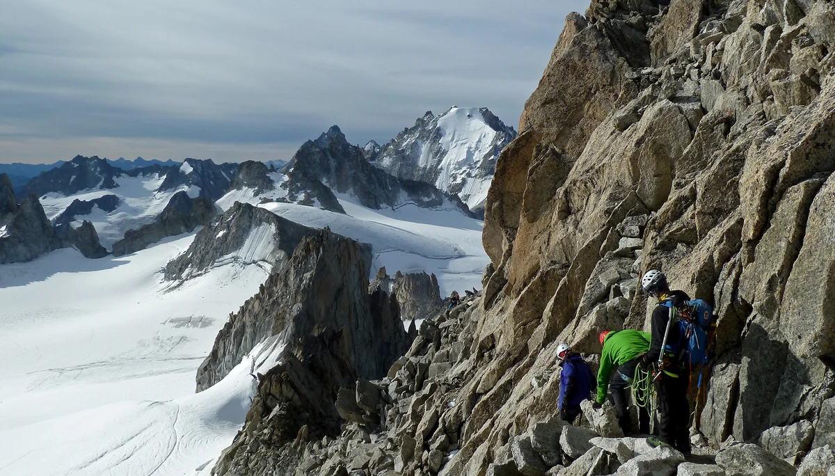 In der O-Flanke der Aiguille du Tour (3540m)  | © DAV Koblenz | Hulley
