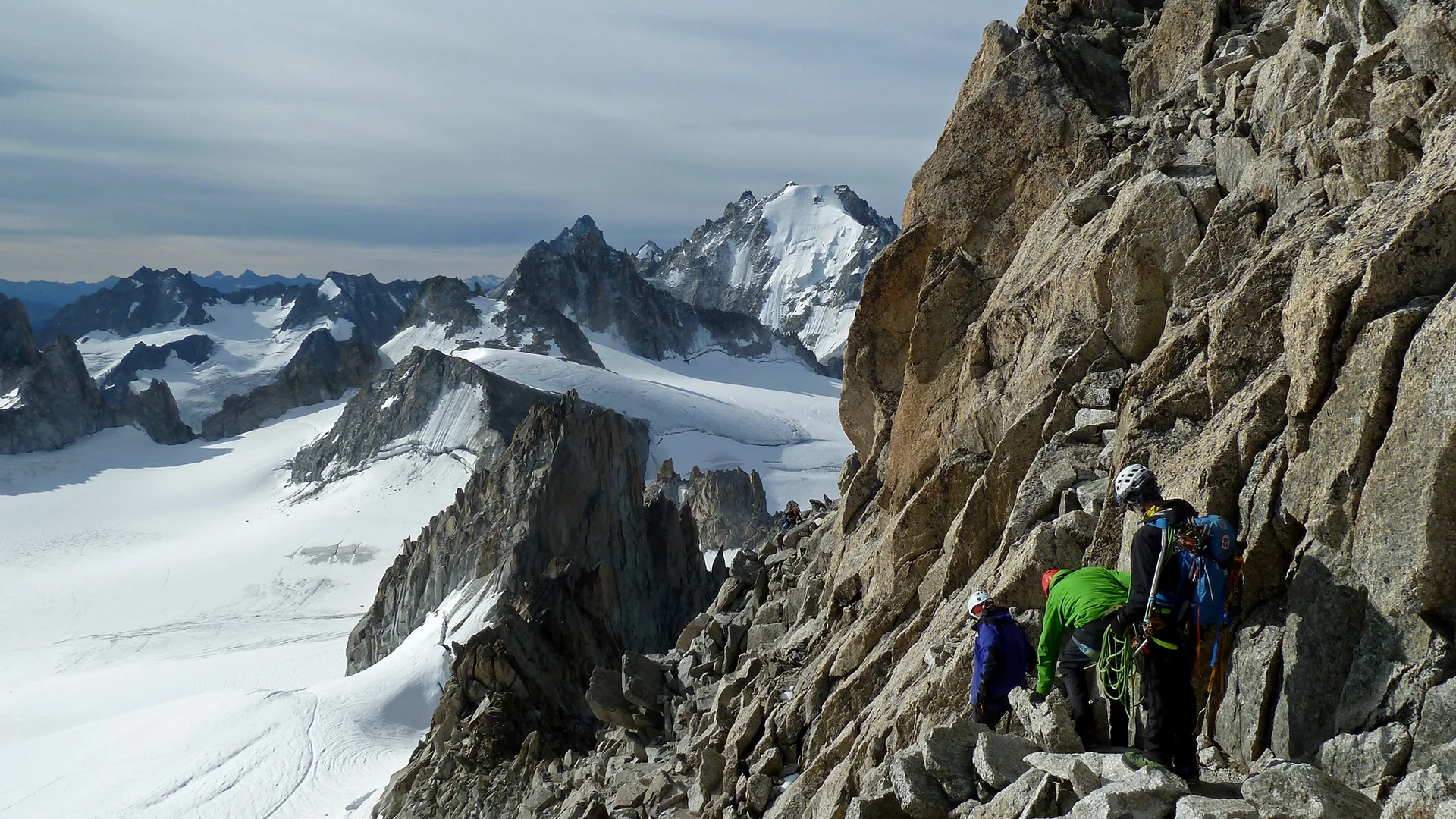 In der O-Flanke der Aiguille du Tour (3540m)  | © DAV Koblenz | Hulley