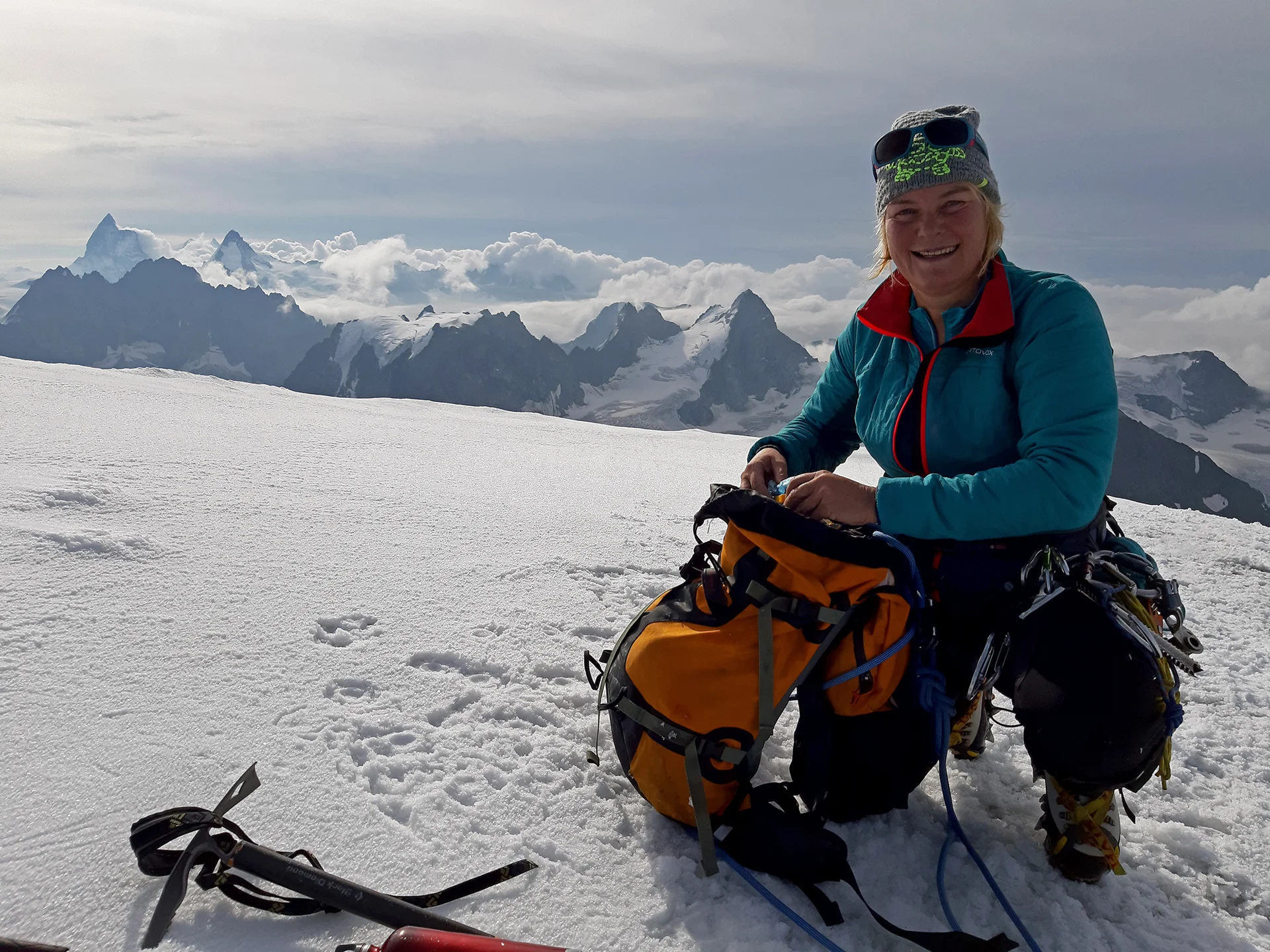 Am Gipfel der Pigne d´Arolla (3790m) | © DAV Koblenz | Hulley
