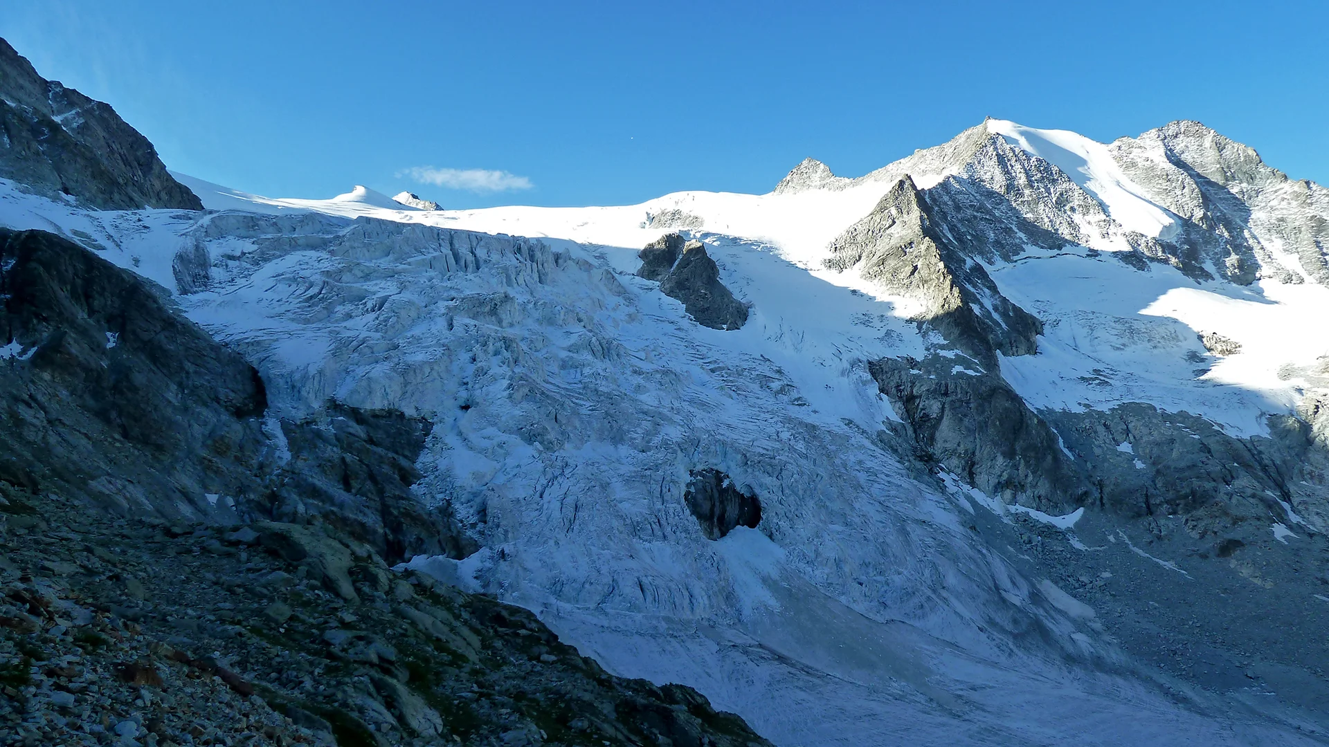 Der Moiry Gletscher von der Cabane de Moiry | © DAV Koblenz | Hulley