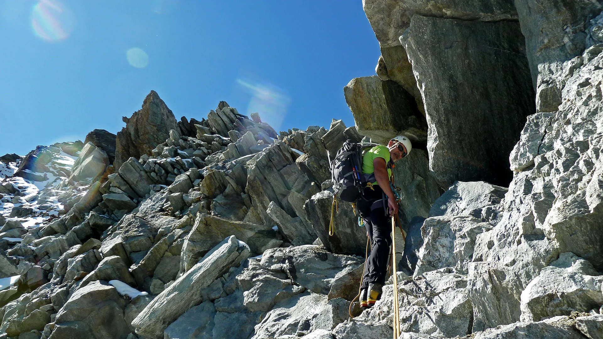 Leichte Block-Kletterei am N-Grat der Pigne de la Le | © DAV Koblenz | Hulley