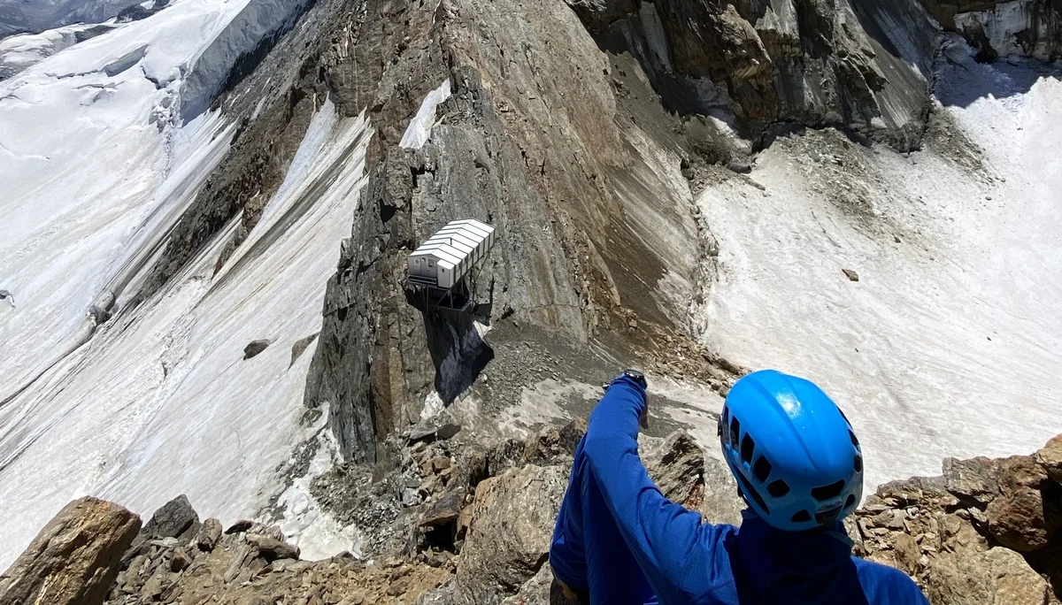 Wegerkundung am Vortag mit Blick aufs Biwak | © DAV Koblenz