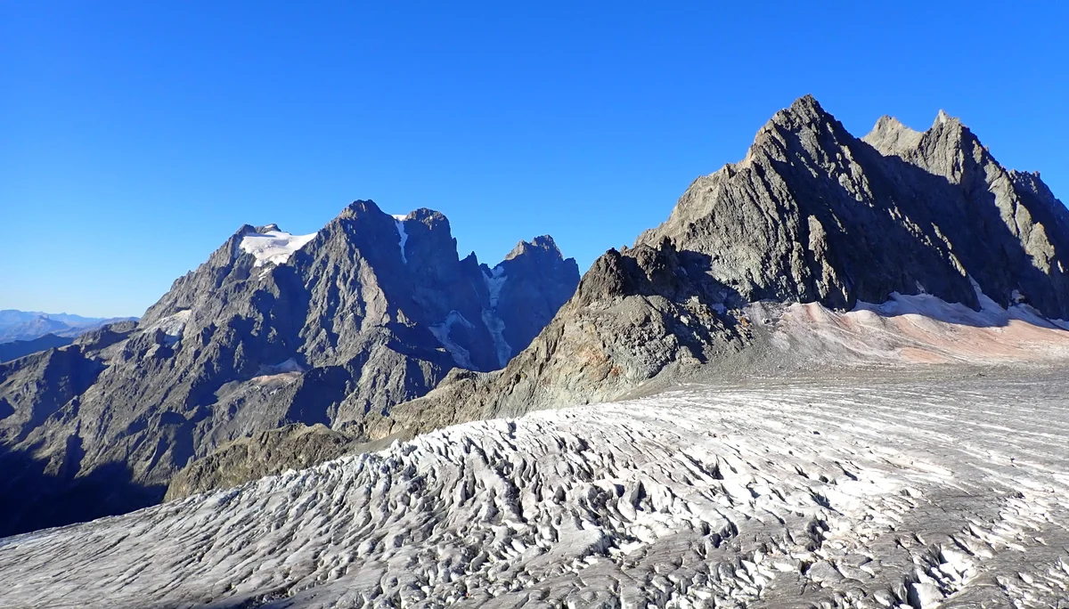 Glacier Blanc, im Hintergrund des Mont Pelvoux (3.946m) | © DAV Koblenz | Hulley