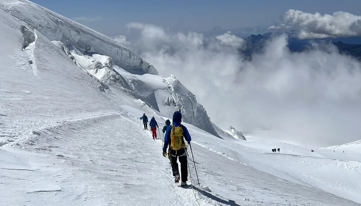 Seilschaft Geltscher Gnifetti Hütte | © DAV Koblenz