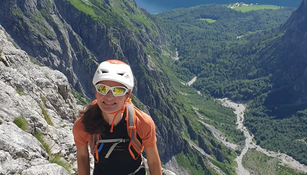 Magda in der Watzmann-Ostwand | © Holger Koch