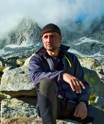 Detlev am Piz Badile Südseite | © DAV Koblenz | Detlev Reimann