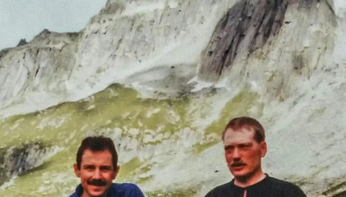 Peter und Werner (v. l.) vor dem Salbitschijen-Südgrat | © DAV Koblenz