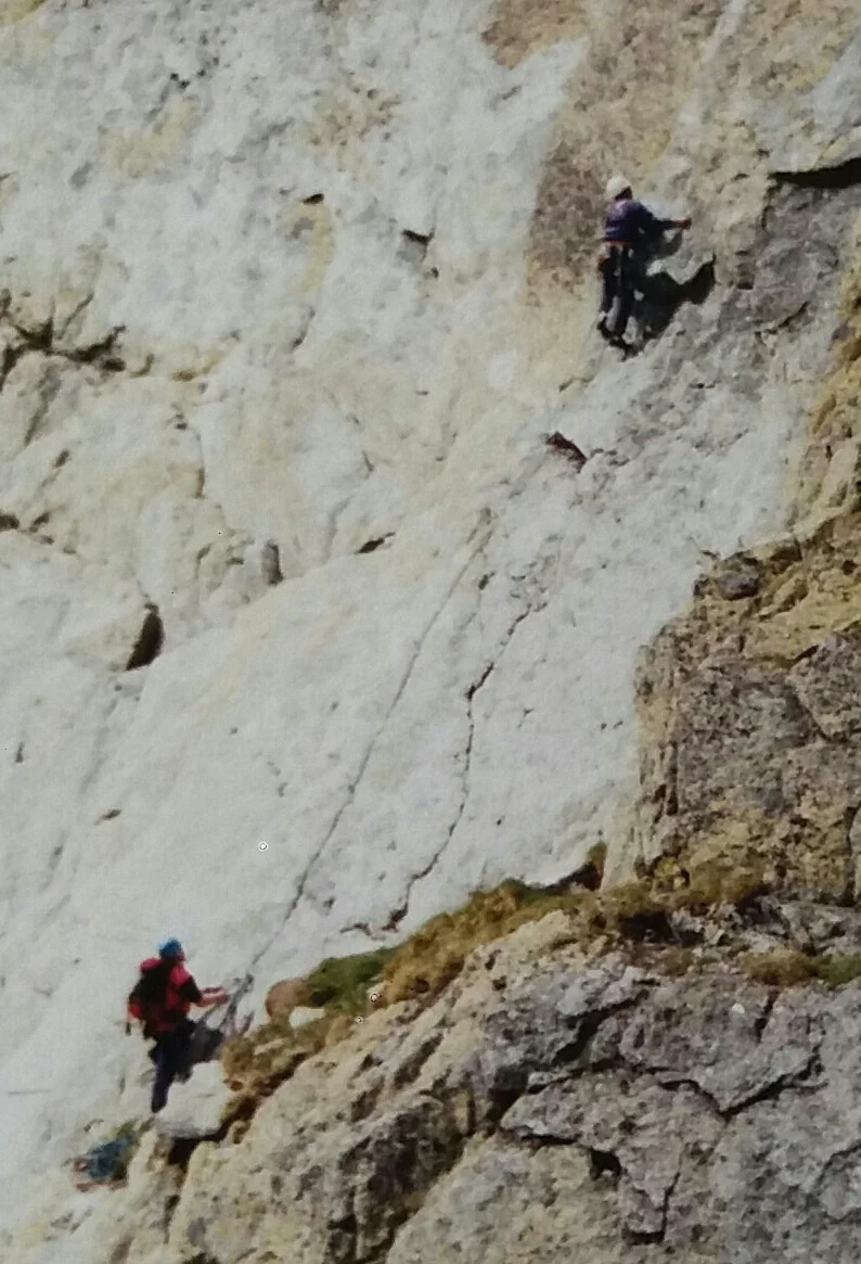 Peter (oben) und Werner in einer der letzten Seillängen | © DAV Koblenz