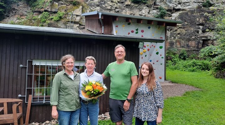 von links nach rechts: Susanne Donnerstag, Andrea Schwoll, Norbert Dötsch und Anne Drechsler | © DAV Koblenz