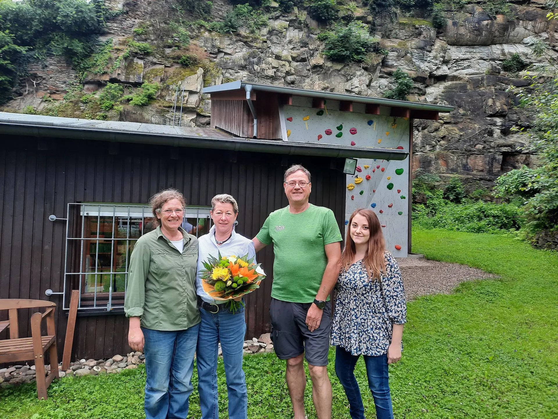 von links nach rechts: Susanne Donnerstag, Andrea Schwoll, Norbert Dötsch und Anne Drechsler | © DAV Koblenz