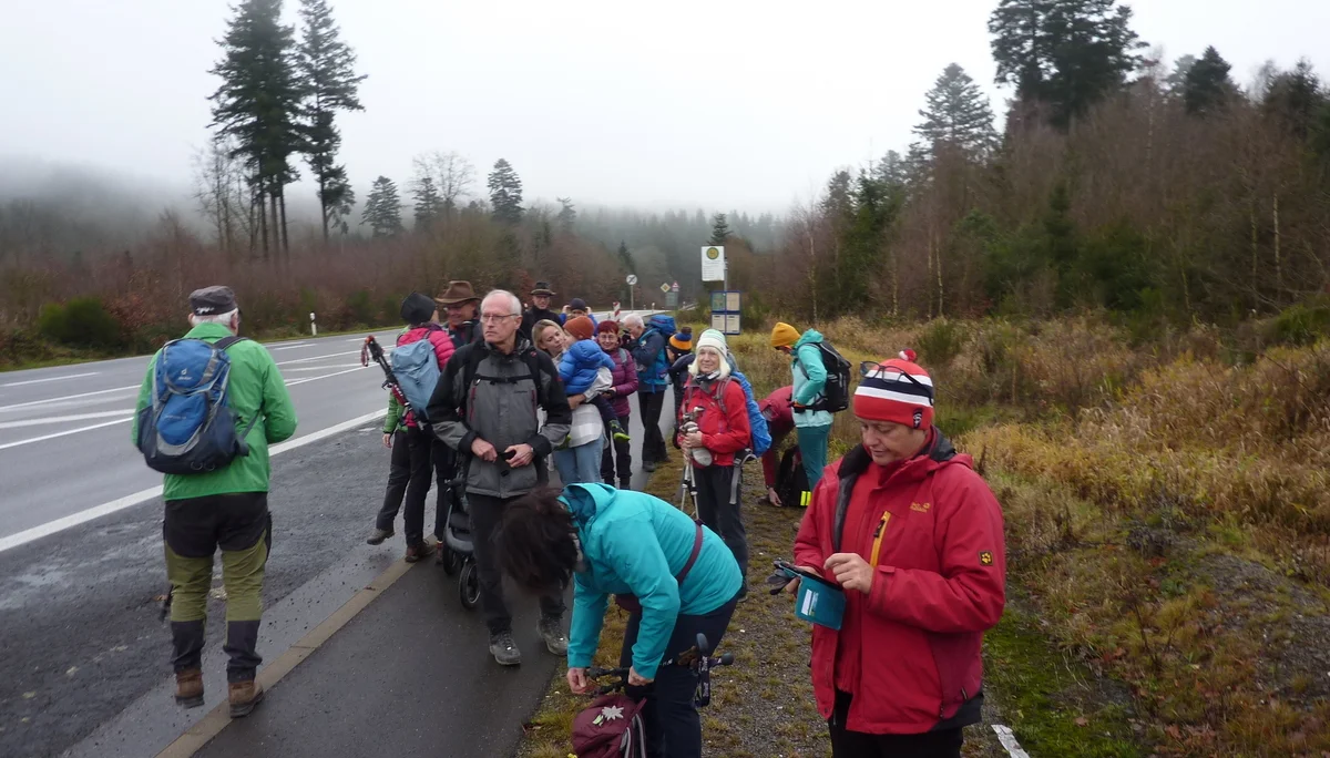 Ankunft am Wanderstart Haltestelle Fleckertshöhe | © DAV Koblenz
