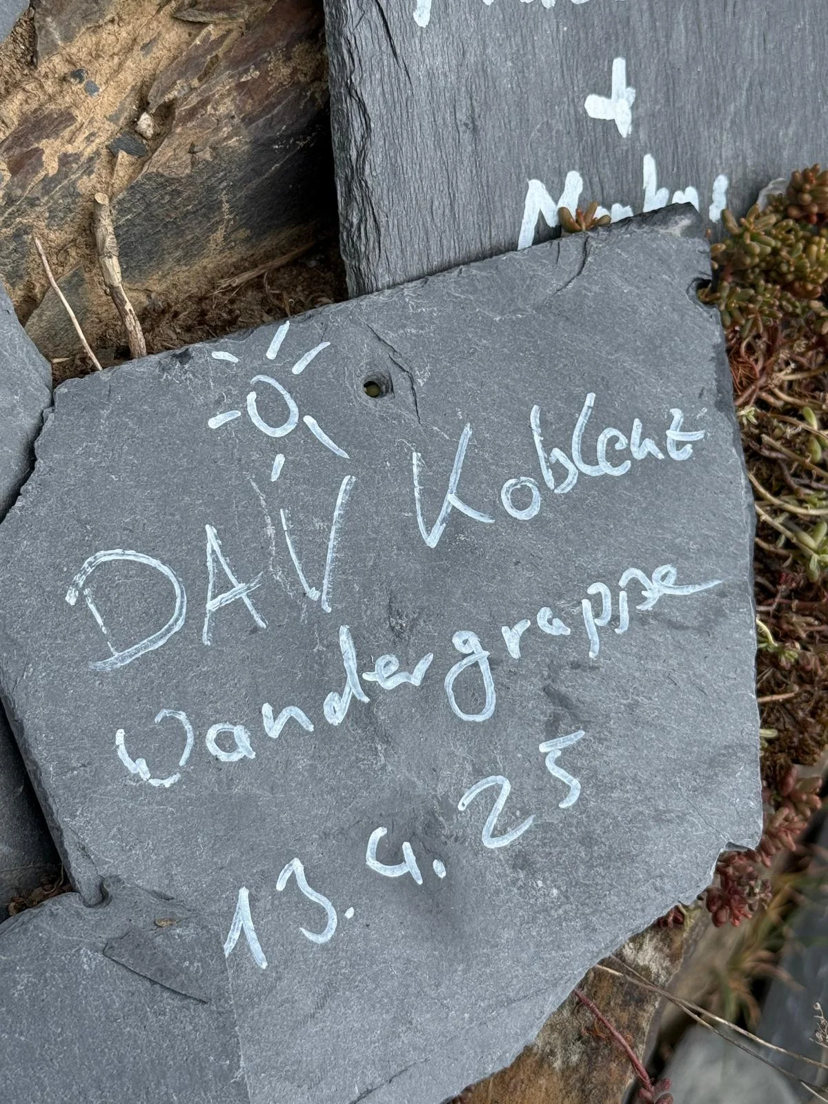 Eintrag der Wandergruppe | © DAV Koblenz