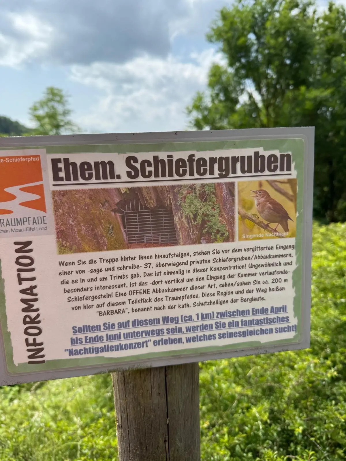 Hinweisschild | © DAV Koblenz