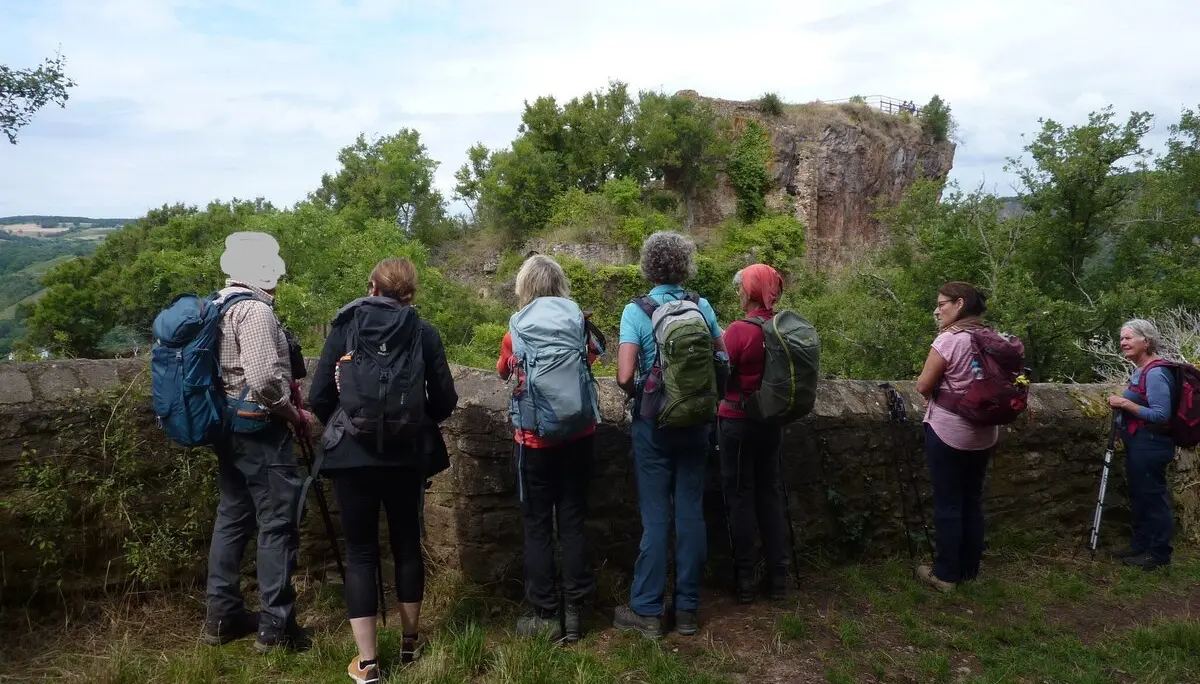 Blick der Gruppe auf Rheingrafenstein | © DAV Koblenz