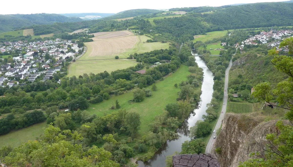 Blick ins Nahetal in Richtung Skulpturenpark | © DAV Koblenz
