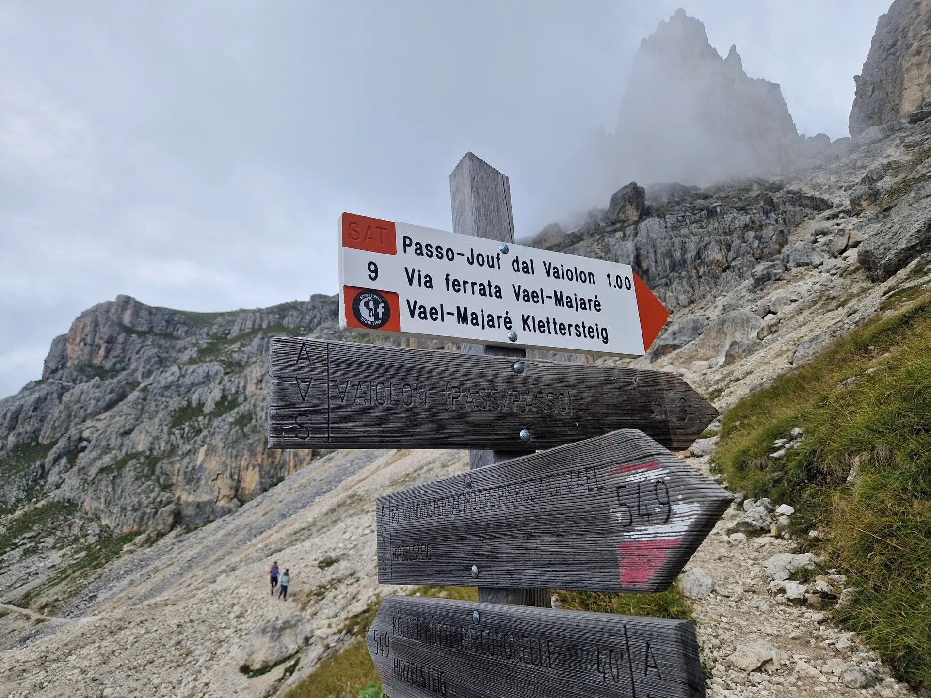 Hinweisschild zum Klettersteig auf die Rotspitze | © Uwe Henning