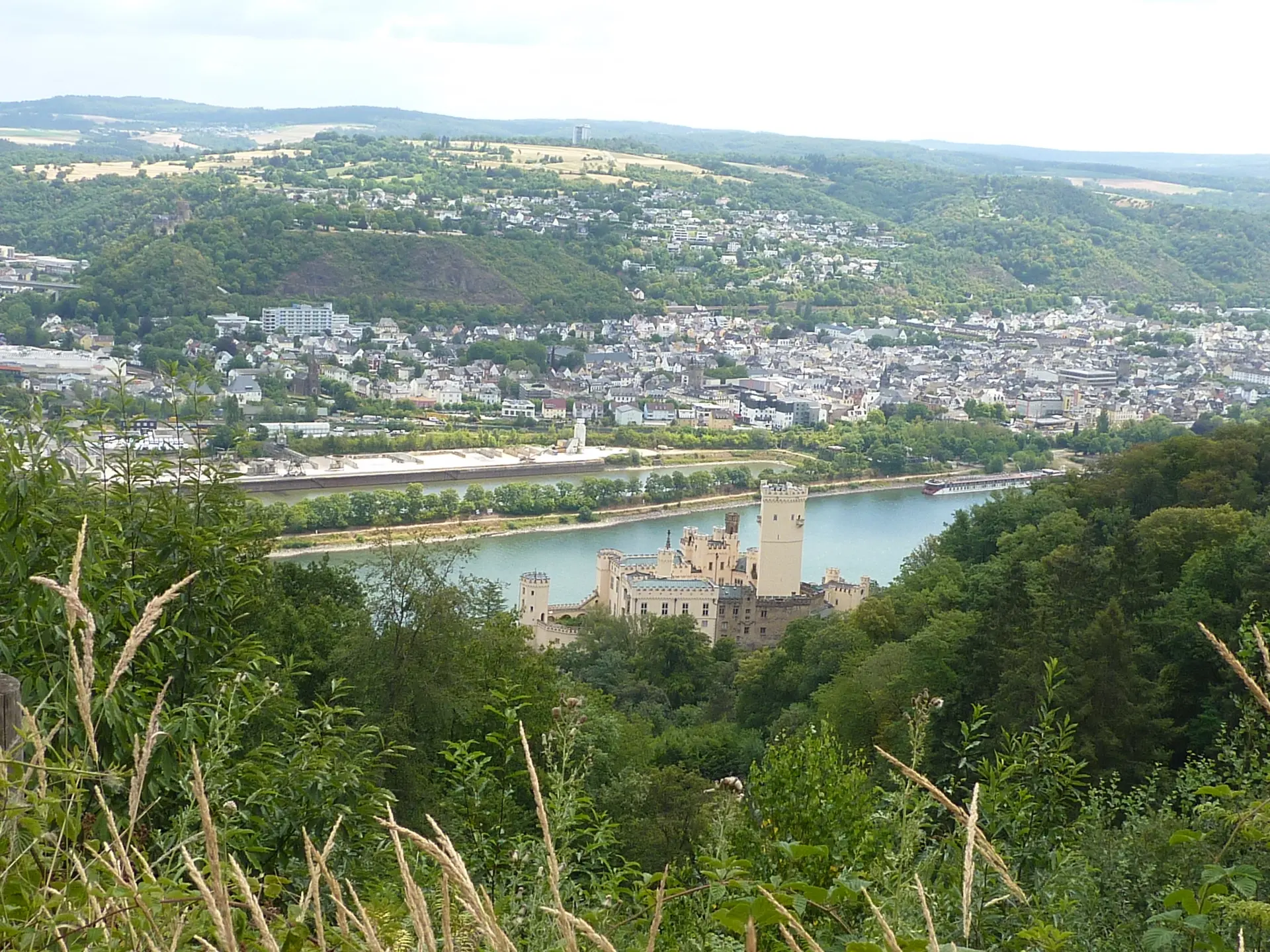 Aussicht mit Schloß Stolzenfels | © DAV Koblenz