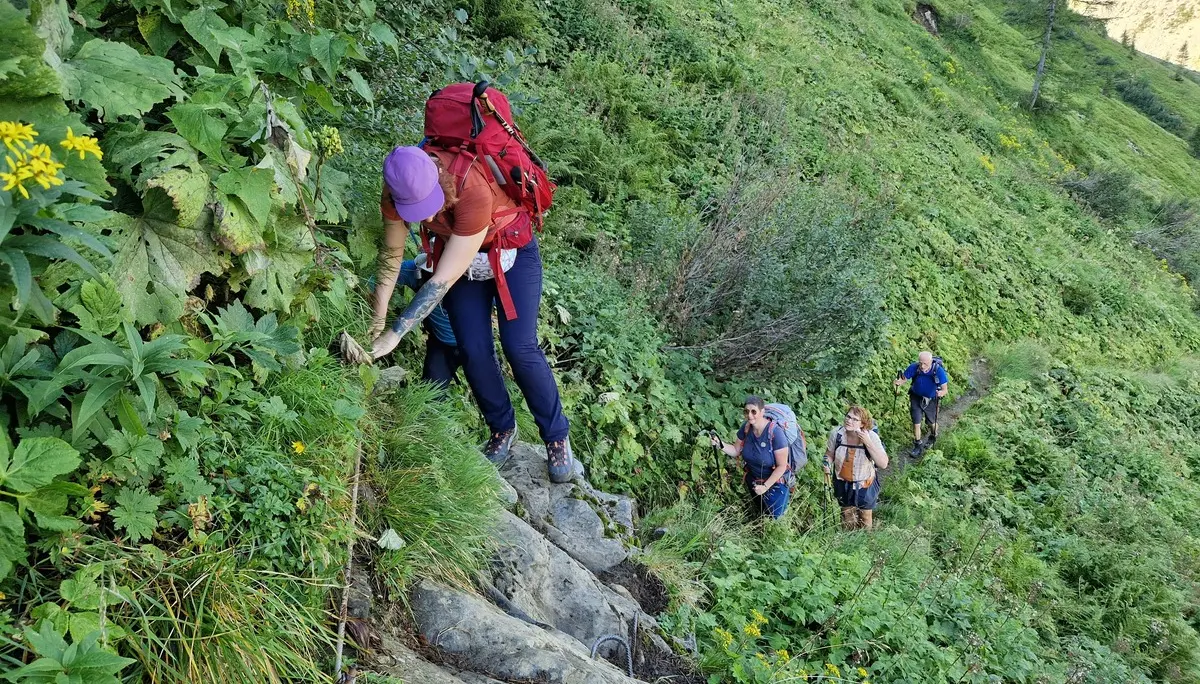 Aufstieg im schönen Grün | © DAV Koblenz