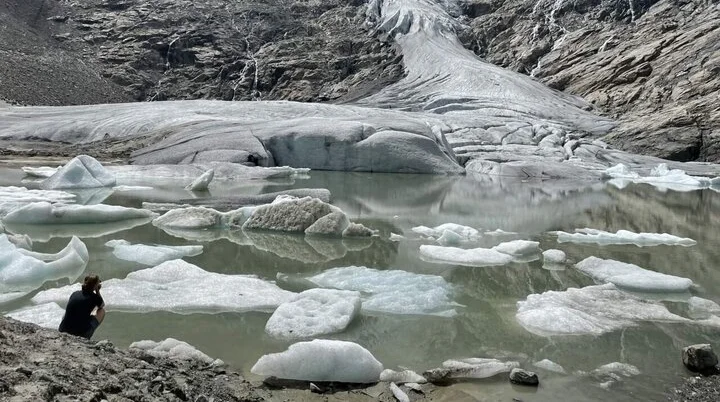 Der Schlatenkees-Gletscher: Hier sieht man, wie die Zunge schmilzt | © DAV Summit Club
